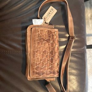 NWT Bed Stu Aruba Tan Rustic Crossbody Bag